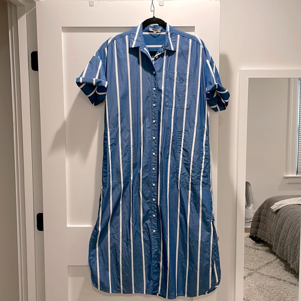 Madewell button up shirt dress with pockets size S